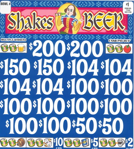 $1 Shakes Beer   7752Q 77.87% Payout