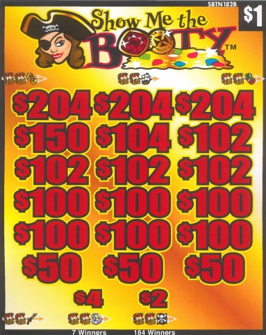 Show Me The Booty  SBTN182B   76.39% Payout