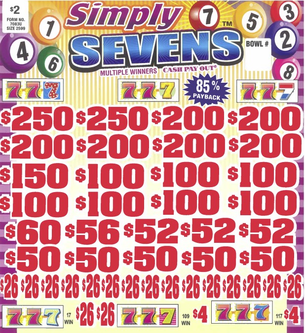 Simply 7's  7083U  85% Payout