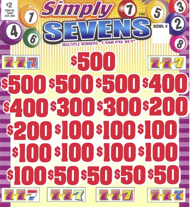 Simply 7's   7084U 75% Payout