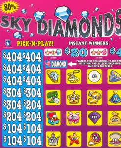 $2 SKY DIAMONDS Window Game 7348P   80.3% Payout