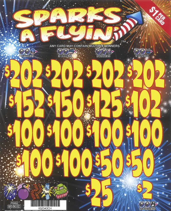 Sparks A Flyin  2343CH  78.38% Payout