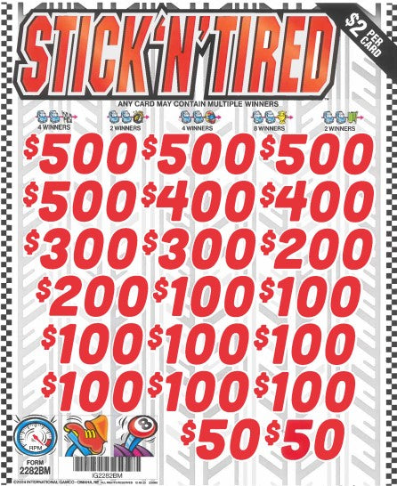 Stick 'N' Tired  2282BM    74.9% Payout