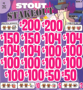 $1 Stout Stakeout  7464M 77.87% Payout