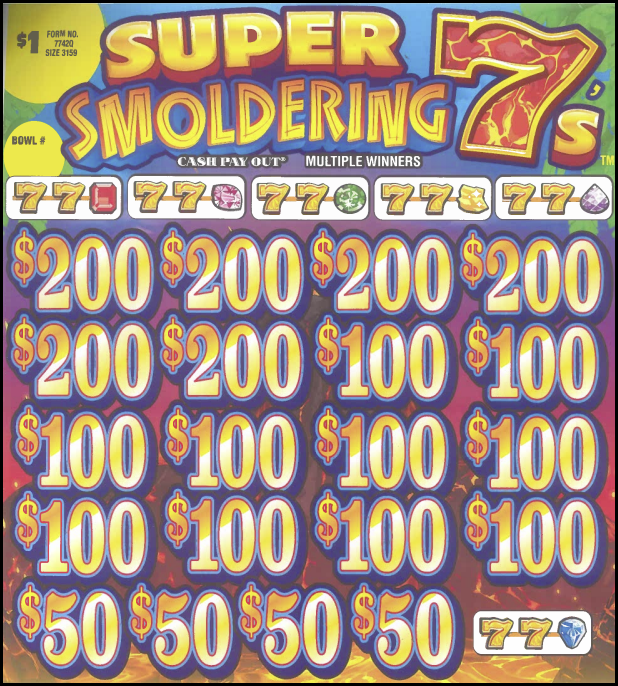 Super Smoldering 7's  7742Q 3159 Cards