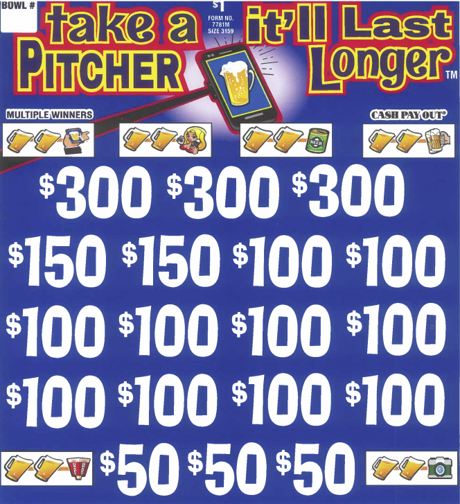 Take a Pitcher ... It'll Last Longer 7781M  74% Payout