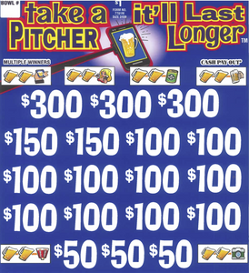 Take a Pitcher ... It'll Last Longer 7781M  74% Payout