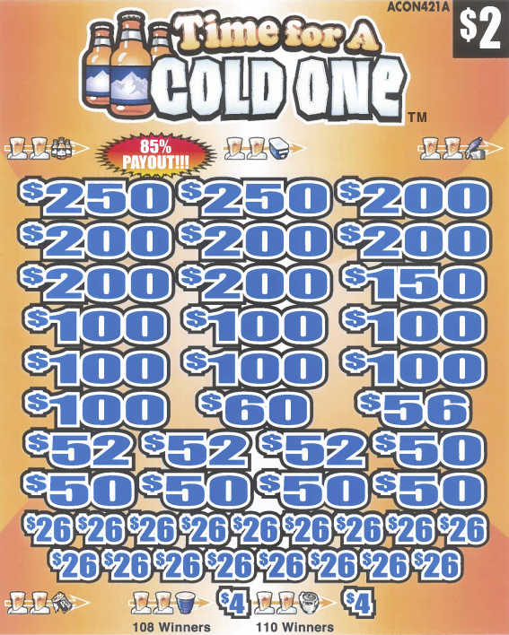 Time For A Cold One   ACON421A  85% Payout