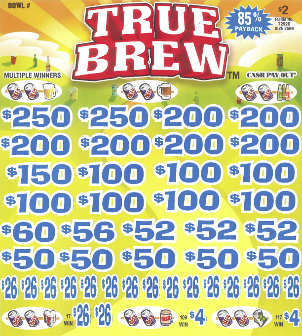 True Brew 7292Q  85% Payout