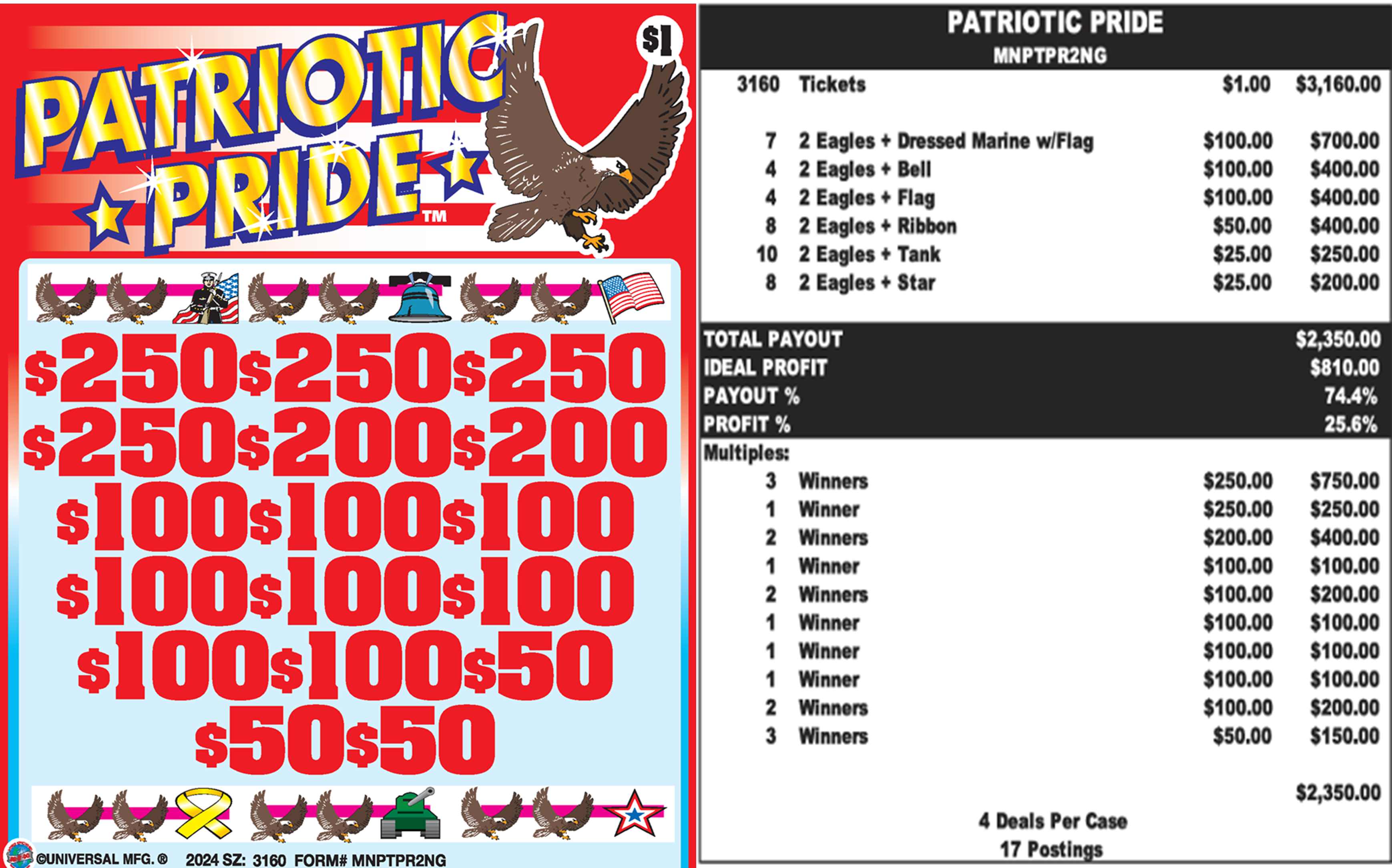 $1 NGG Patriotic Exclusive No Bottom Games