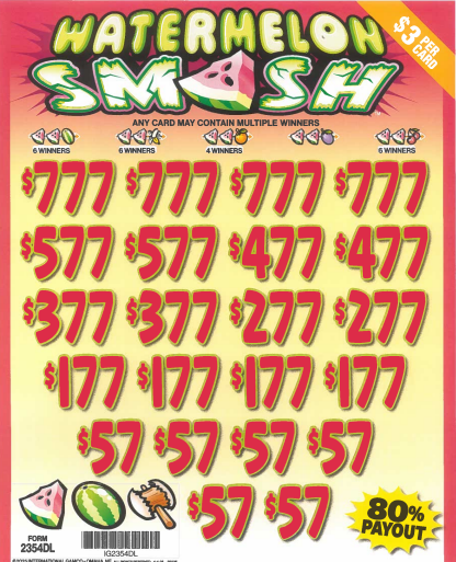Watermelon Smash  2354DL  80% Payout