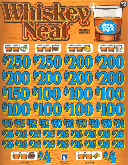 $2 Whiskey Neat  7899Q   85% Payout