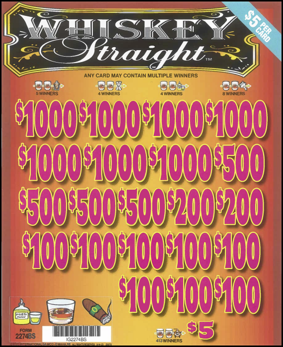 Whiskey Straight  2274BS  77% Payout