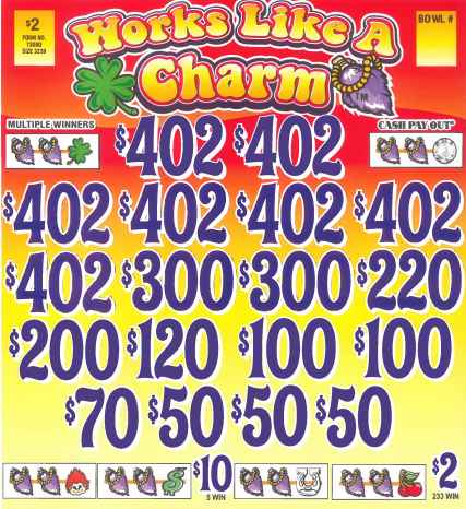 Works Like A Charm   7308Q  75.5% Payout