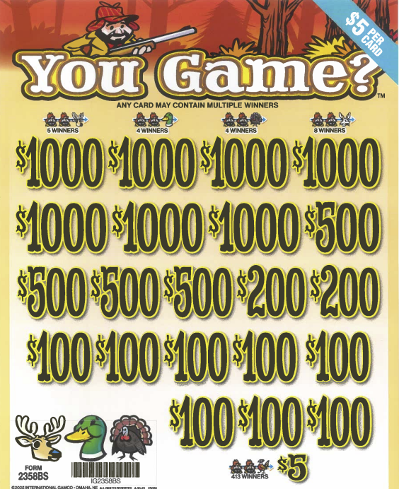 You Game?  2358BS  77% Payout