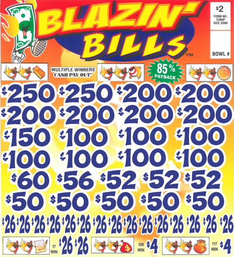 Blazin' Bills  7286P   85% Payout