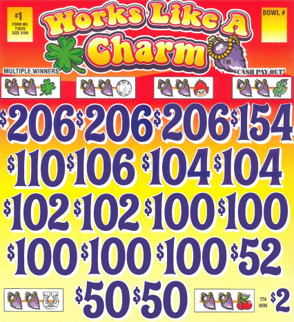$1 Works Like A Charm  7303Q   75.97% Payout