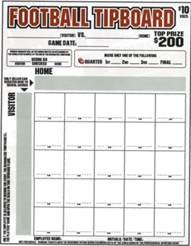 Football pull tab boards deals