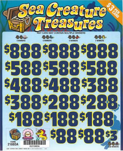Sea Creature Treasures   2188DA 77.35%  Payout with $888 tops