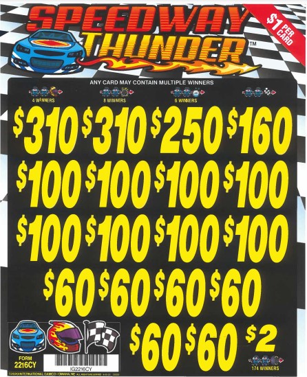 Speedway Thunder 2216CY   79.69% Payout